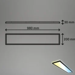 Arbejdsrum/Kontor ^ Briloner LED-panel Tava CCT, sort, 98 x 20 cm baggrundsbelysning plast