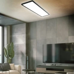 Arbejdsrum/Kontor|Loftlamper ^ Briloner LED-panel til overflademontering Slim 58x20cm on/off 4.000K sort