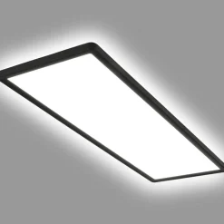 Arbejdsrum/Kontor|Loftlamper ^ Briloner LED-panel til overflademontering Slim 58x20cm on/off 4.000K sort