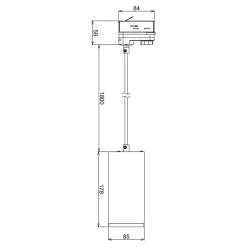 Skinnesystem ^ Deko-Light LED-pendellampe Lucea 3-faset 15W hvid