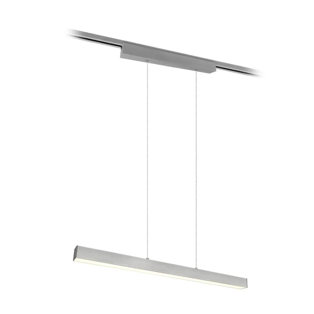 Skinnesystem ^ Trio Lighting LED-pendellampe Paros DUOline, bjælke, nikkel