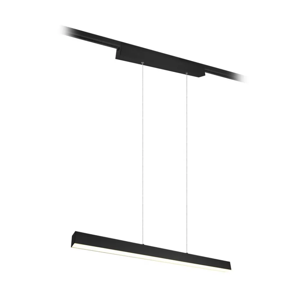Skinnesystem ^ Trio Lighting LED-pendellampe Paros DUOline, bjælke, sort