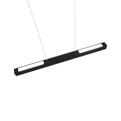 Skinnesystem ^ Trio Lighting LED-pendellampe Paros DUOline, bjælke, sort