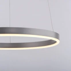 JUST LIGHT. GmbH Pendellamper > LED-pendellampe Ritus, Ø 39,3 cm, aluminium