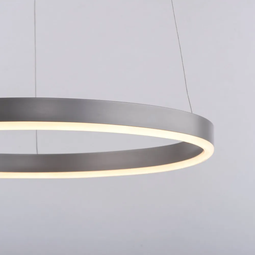 JUST LIGHT. GmbH Pendellamper > LED-pendellampe Ritus, Ø 39,3 cm, aluminium