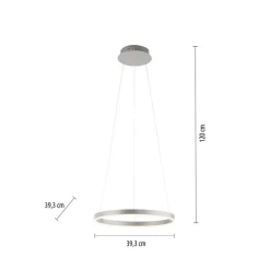 JUST LIGHT. GmbH Pendellamper > LED-pendellampe Ritus, Ø 39,3 cm, aluminium