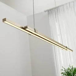 Pendellamper|Pendellamper ^ Lucande LED-pendellampe Tymon i bjælkeform, smal, udtræk