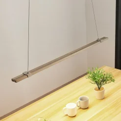 Pendellamper|Pendellamper ^ Lucande LED-pendellampe Tymon i bjælkeform, smal, udtræk