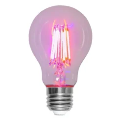 Filament Pære ^ STAR TRADING LED plantepære thrive, traditionel glødepære A60, E27, 6,5 W rød