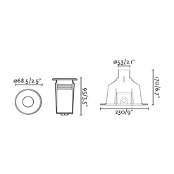 FARO BARCELONA Fontæne- Og Undervandsbelysning > LED-poolbelysning Nok, nikkel, stål, Ø 6,8 cm, IP68