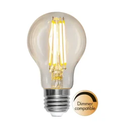 STAR TRADING Dæmpbar Led-Pære|Filament Pære > LED-pære A60 E27 8 W 810 lm klar 2.700K Filament dæmpbar