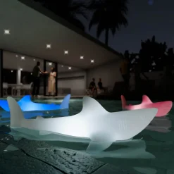 Dekorationsbelysning|Terrassebelysning ^ Goodnight Light LED-pære BOBB the shark lamp, flydende, RGBW