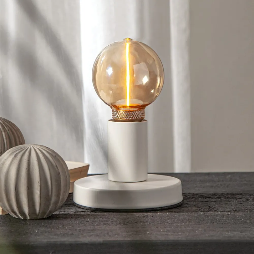 Dæmpbar Led-Pære|Filament Pære ^ STAR TRADING LED-pære DecoLED One G80 E27 2 W amber 1.800K 3-trins