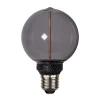 STAR TRADING Dæmpbar Led-Pære|Filament Pære > LED-pære DecoLED One G80 E27 2W sort 1800K 3-trins