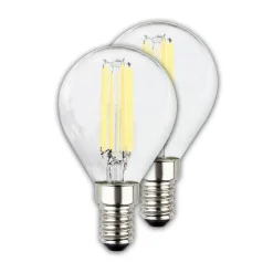 Filament Pære ^ Briloner LED-pære dråbe E14 4W klar 3000K 840lm energiklasse 2er