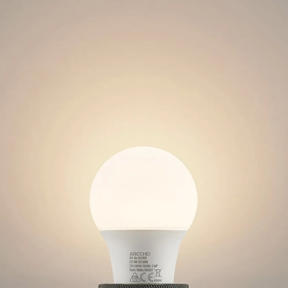 Arcchio Led Pærer > LED-pære E27 A60 8 W 3.000 K opal, sæt med 6 stk