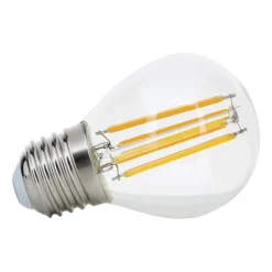 Dæmpbar Led-Pære|Filament Pære ^ ORION LED-pære E27 G45 4,5 W filament klar 827, dæmpes