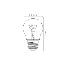 Lucide Dæmpbar Led-Pære|Filament Pære > LED-pære E27 G45 3W ravfarvet 2.200K dæmpbar