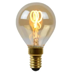 Dæmpbar Led-Pære|Led Pærer ^ Lucide LED-pære E14 3W dråbe rav 2.200K dæmpbar