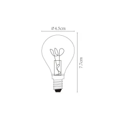 Dæmpbar Led-Pære|Led Pærer ^ Lucide LED-pære E14 3W dråbe rav 2.200K dæmpbar