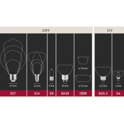 Dæmpbar Led-Pære|Filament Pære ^ Paulmann LED-pære E27 9W filamentpære 2.700K klar dæmpbar