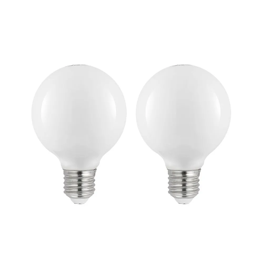 Arcchio Dæmpbar Led-Pære|Led Pærer > LED-pære E27 8W G80 2.700K dæmpbar, opal, sæt med 2 stk