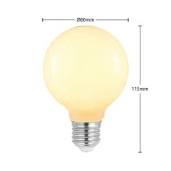 Arcchio Dæmpbar Led-Pære|Led Pærer > LED-pære E27 8W G80 2.700K dæmpbar, opal, sæt med 2 stk
