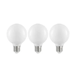 Dæmpbar Led-Pære ^ Arcchio LED-pære E27 8W G80 2.700K dæmpbar, opal, sæt med 3 stk