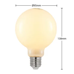 Dæmpbar Led-Pære|Led Pærer ^ Arcchio LED-pære E27 4W 2.700K G95 Globe, dæmpbar, opal