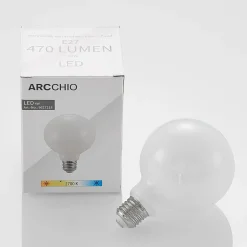 Dæmpbar Led-Pære|Led Pærer ^ Arcchio LED-pære E27 4W 2.700K G95 Globe, dæmpbar, opal