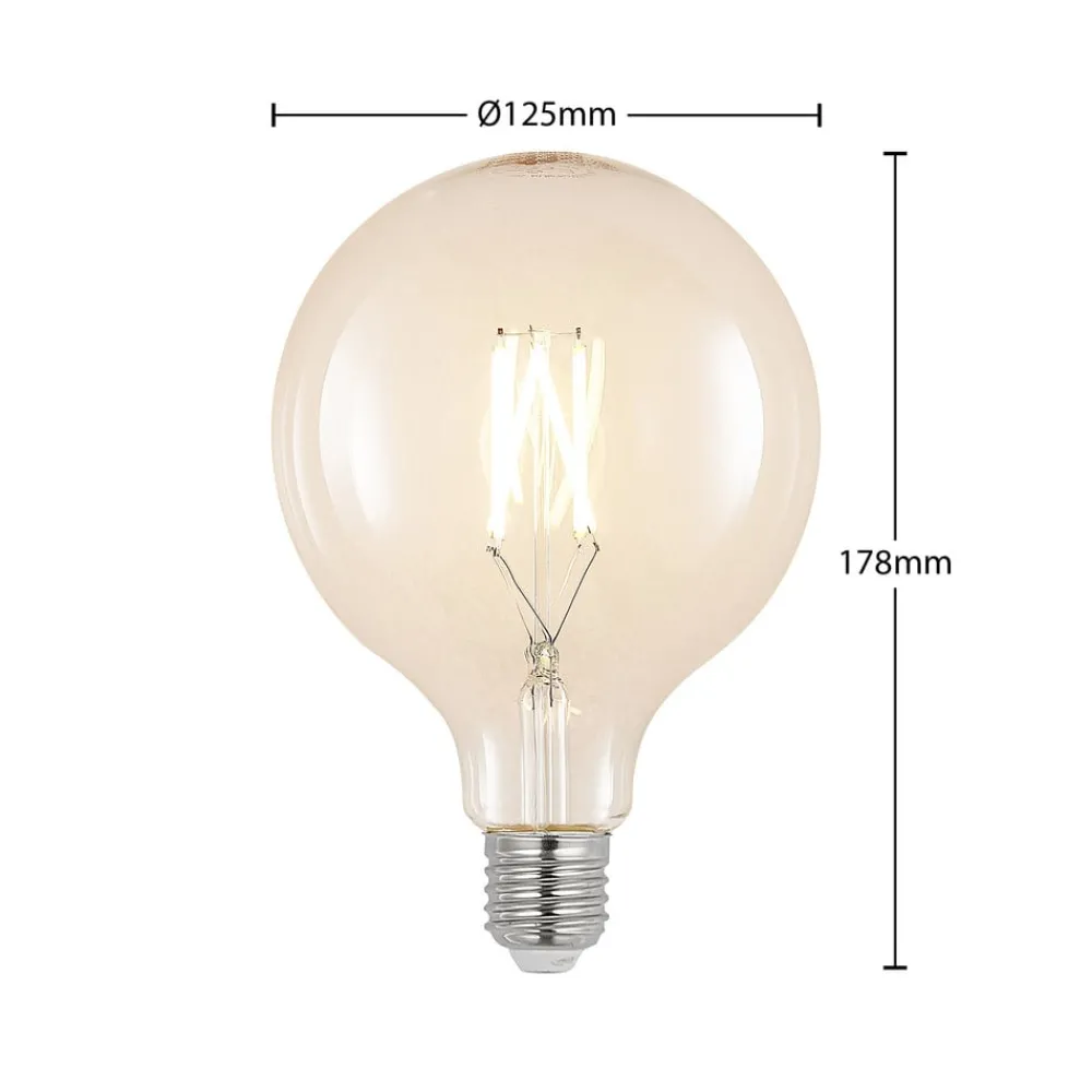Arcchio Dæmpbar Led-Pære|Filament Pære > LED-pære E27 8W 2.700K G125 Globe, glødetråd, klar