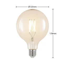 Arcchio Dæmpbar Led-Pære|Filament Pære > LED-pære E27 6W 2.700K G125 Globe, glødetråd, klar