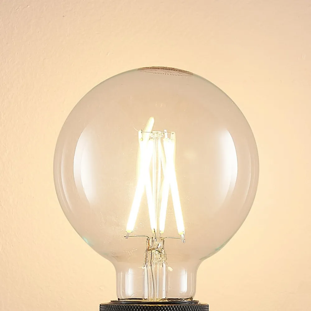 Dæmpbar Led-Pære|Filament Pære ^ Arcchio LED-pære E27 8W 2.700K G95 Globe, glødetråd, klar