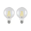 Arcchio Filament Pære|Led Pærer > LED-pære E27 8 W 2.700 K G95 globe klar 2 stk