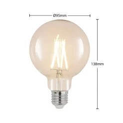 Arcchio Filament Pære|Led Pærer > LED-pære E27 8 W 2.700 K G95 globe klar 2 stk