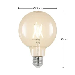 Arcchio Dæmpbar Led-Pære|Filament Pære > LED-pære E27 4 W 2.700 K G95 globe klar 3 stk