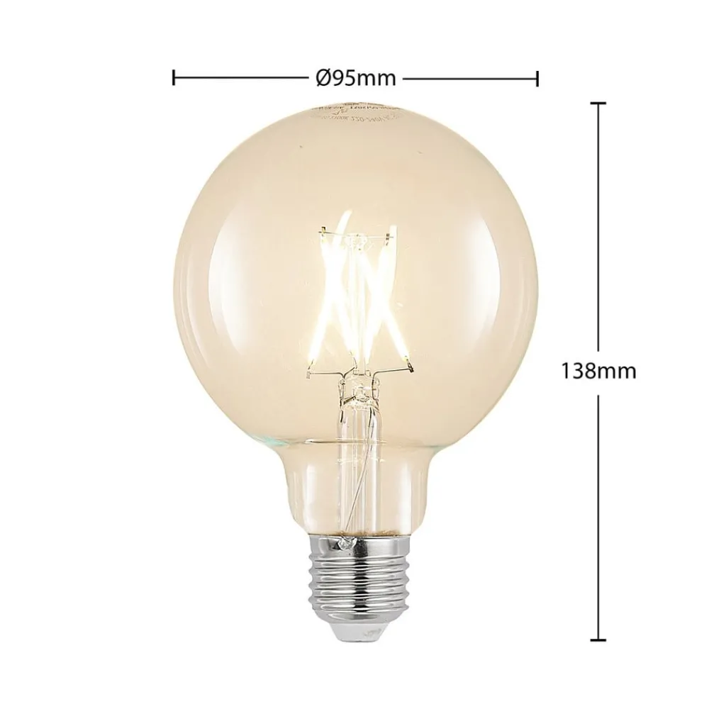 Arcchio Dæmpbar Led-Pære|Filament Pære > LED-pære E27 4 W 2.700 K G95 globe klar 3 stk