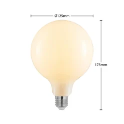 Arcchio Led Pærer > LED-pære E27 6W 2.700 K G125 kan dæmpes opal 3 stk