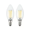 Briloner Filament Pære > LED-pære stearinlys E14 2,5W klar 3000K 525 lm energiklasse 2er