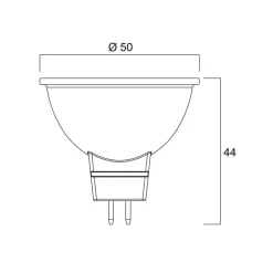 Dæmpbar Led-Pære ^ Sylvania LED-pære SUPERIA RETRO GU5.3 MR16 6,1W 827 621lm dæmpbar