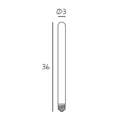 DESIGN BY US Dæmpbar Led-Pære > LED-pære Tube 360, mat E27 6,5 W 2.700 K dæmpbar