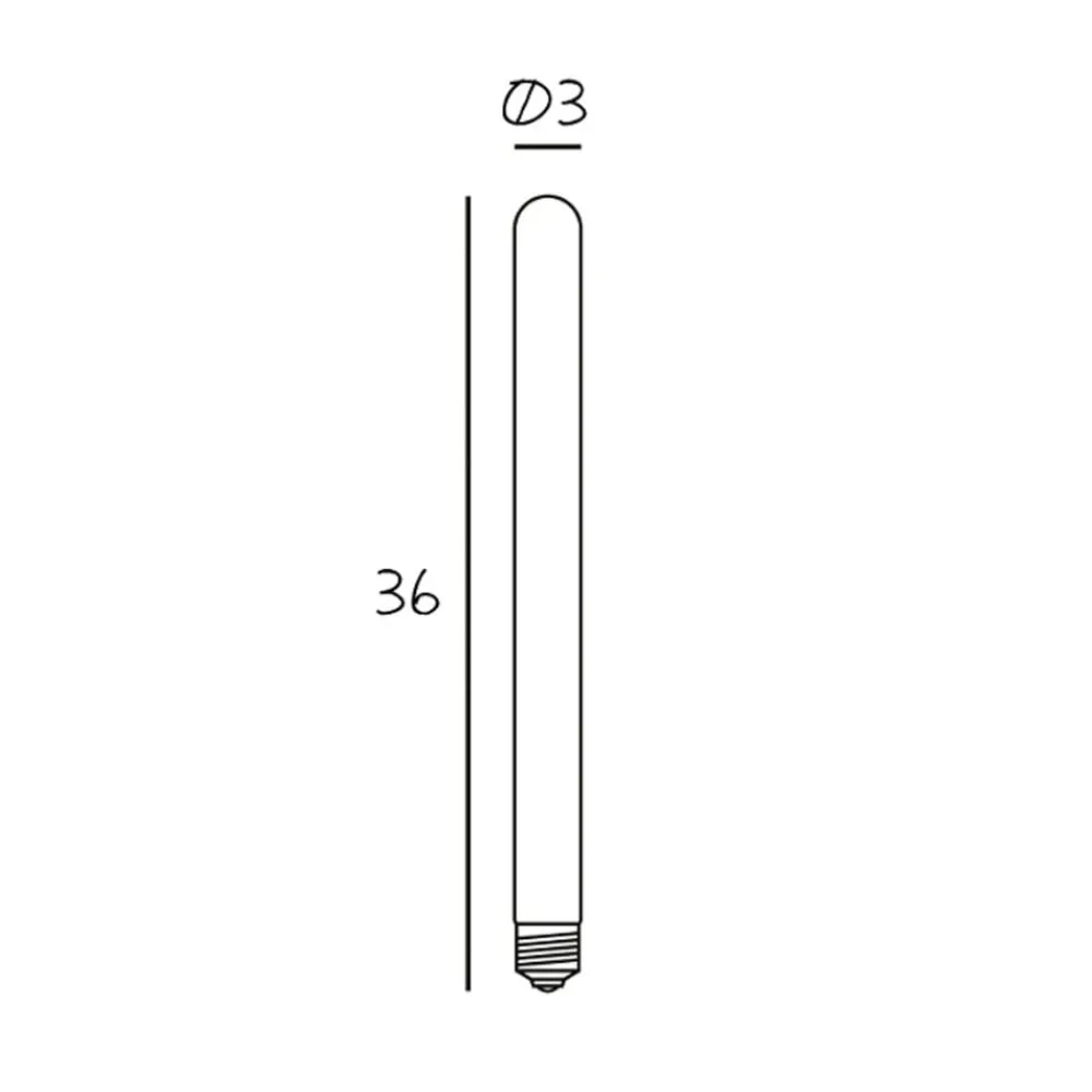 DESIGN BY US Dæmpbar Led-Pære > LED-pære Tube 360, mat E27 6,5 W 2.700 K dæmpbar