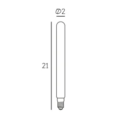 DESIGN BY US Led Pærer|Dæmpbar Led-Pære > LED-pære Tube 210, mat E14 4,5 W 2.700 K dæmpbar