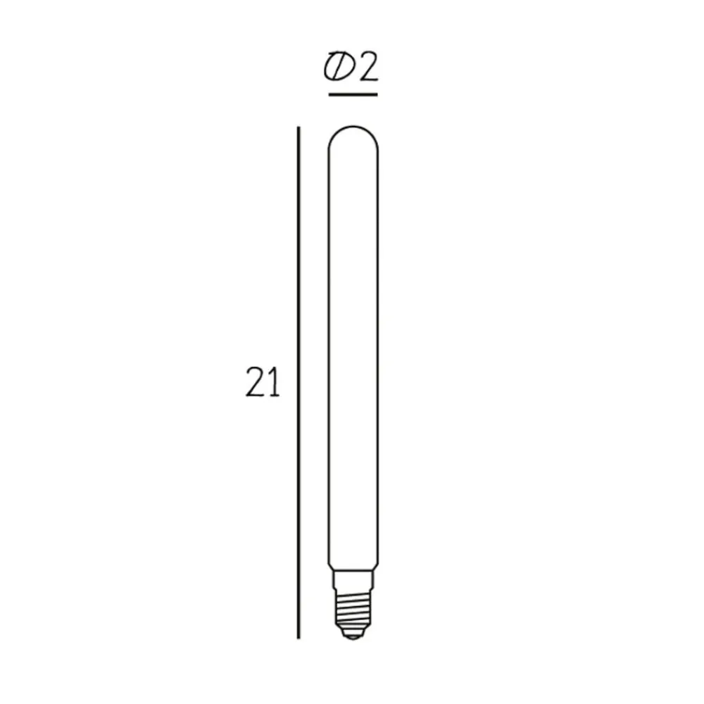 DESIGN BY US Led Pærer|Dæmpbar Led-Pære > LED-pære Tube 210, mat E14 4,5 W 2.700 K dæmpbar