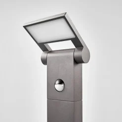 Gadebelysning Med Sensor|Gadebelysning ^ Lucande LED-pullert Marius med sensor, 80 cm