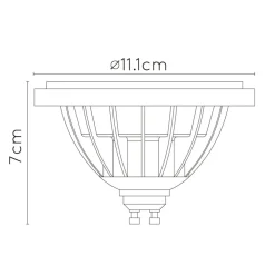 Lucide Dæmpbar Led-Pære > LED-reflektor GU10 12 W 3.000 K, dim to warm, sort