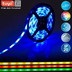 Näve Led Strips > LED-RGB stripe med fjernbetjening, længde 5 meter