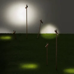 LEDS-C4 Udendørs Spot > Juncus LED-spot med jordspyd, brun, 3.000 K