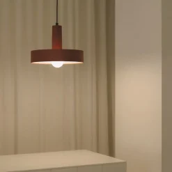 LEDS-C4 Pendellamper > Keops 1-pendellampe, terracotta-mat, Ø 28 cm, aluminium