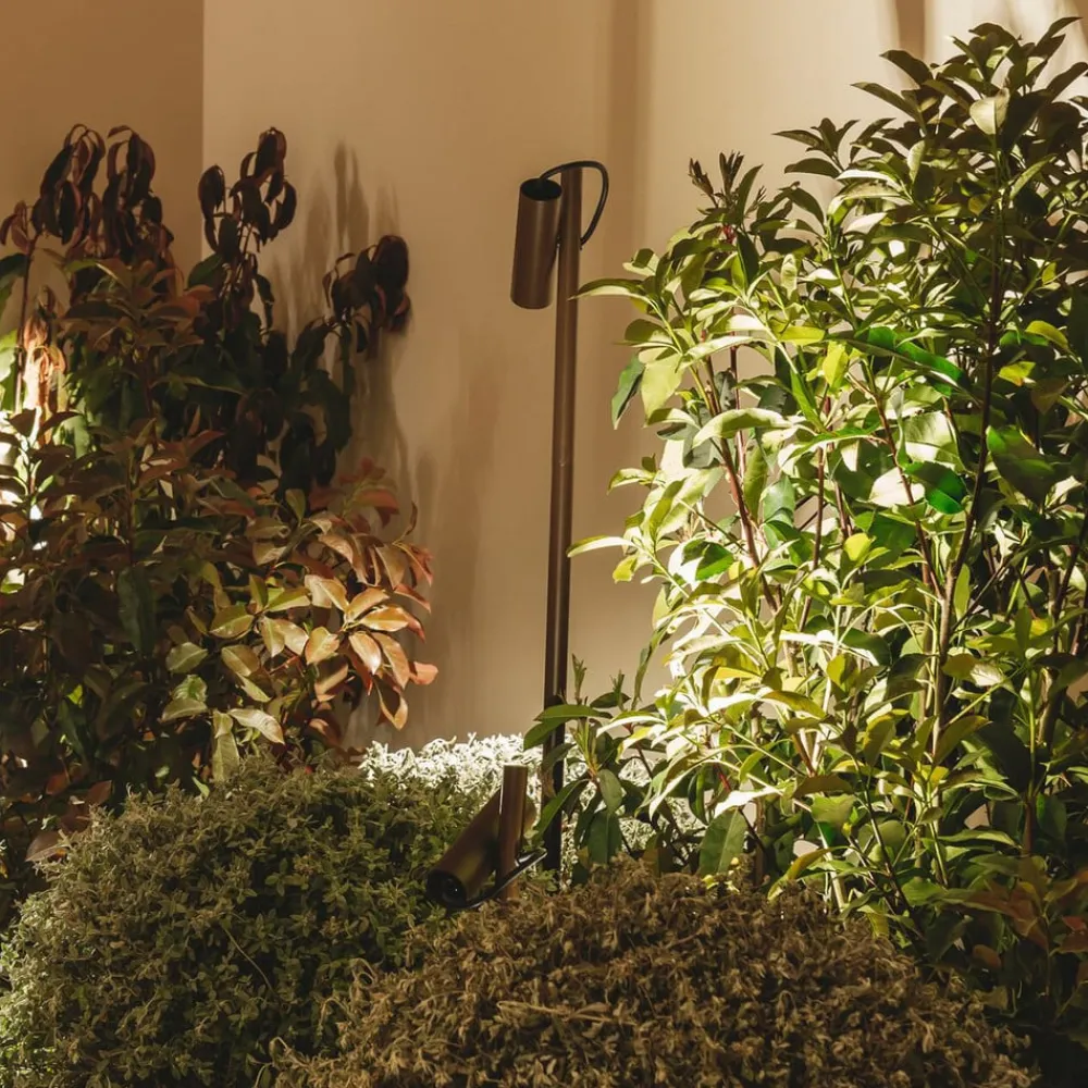 LEDS-C4 Udendørs Spot > LED-spot med jordspyd Juncus 1, brun, 2.700 K